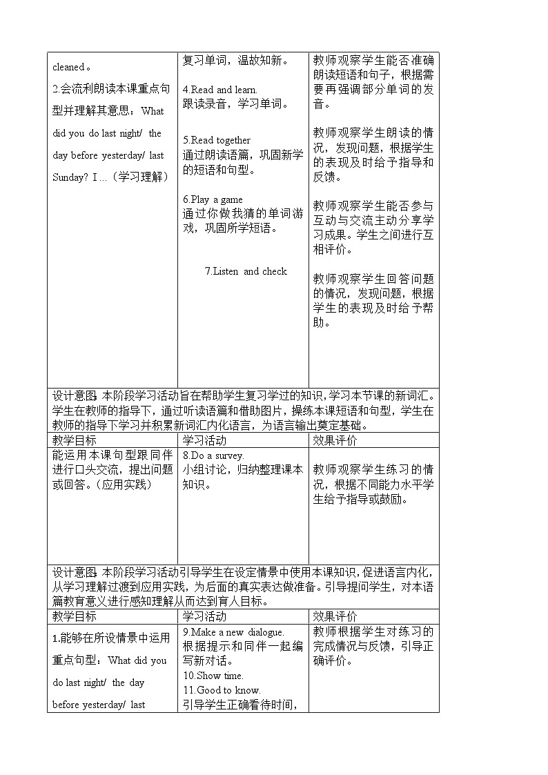六年级下册Unit1 A Parade Day第一课时教学设计第2页