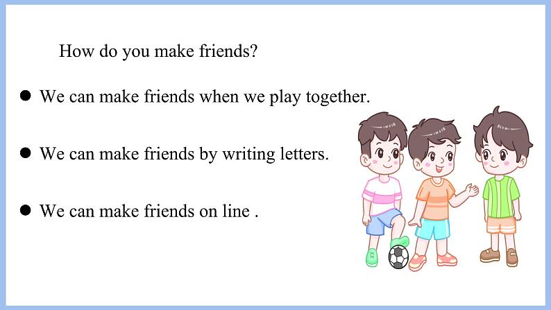 Unit 4 I have a pen pal Part A Let's try & Let's talk(课件)-2024-2025学年人教PEP版英语六年级上册第7页