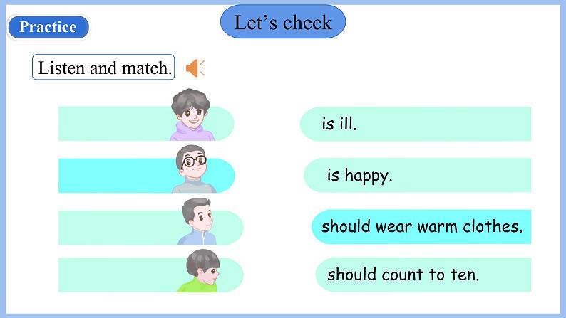 Unit 6 How do you feel Part B Let's check & Let's wrap it up(课件)-2024-2025学年人教PEP版英语六年级上册第7页