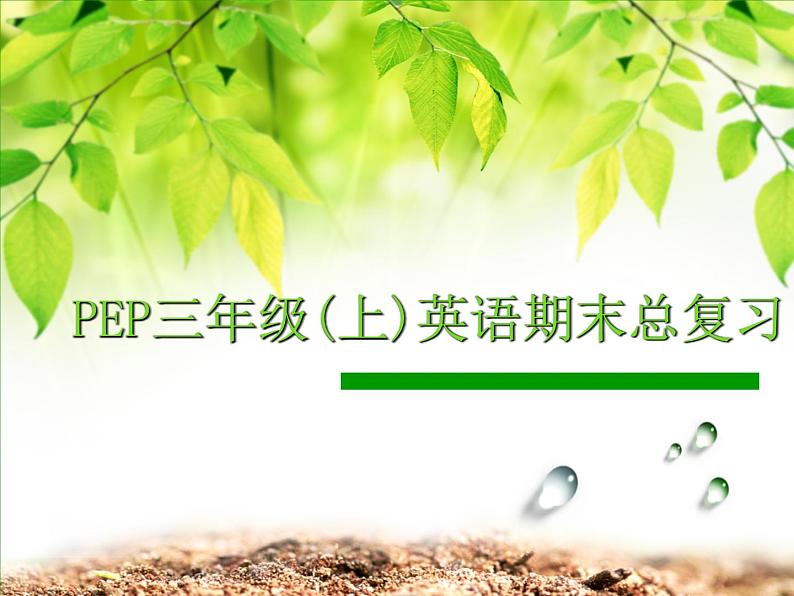 期末复习(课件)-英语三年级上册第1页