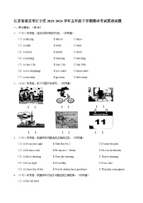 江苏省南京市江宁区2023-2024学年五年级下学期期末考试英语试题