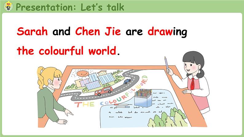Unit 5 The colourful world Part B 第4课时 Let's talk&Draw and role-play(课件+素材)-2024-2025学年人教PEP版(2024)英语三年级上04