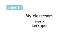 Unit 1 My classroom Part A  Let's spell课件