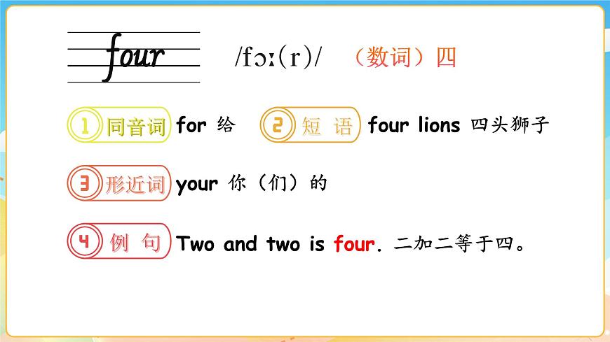 2024年秋人教PEP英語三上：Unit 6 詞匯講解PPT第8頁
