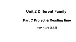 小学英语新人教版PEP三年级上册 Unit2 Different families Part C第5课时教学课件（2024秋）