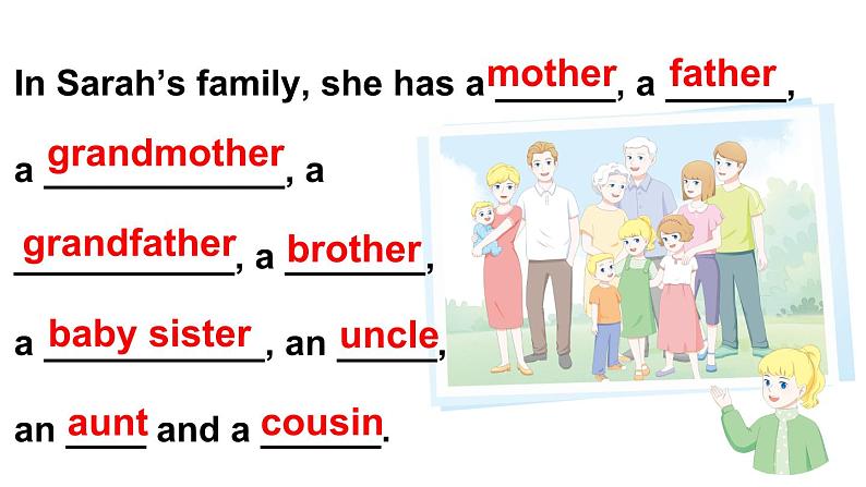 小学英语新人教版PEP三年级上册 Unit2 Different families Part B第4课时教学课件(2024秋)04