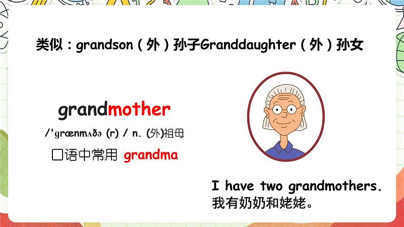 冀教版(三起点)英语五上Unit 1 My Family Lesson 1 Li Ming's Big Family 课件+教案06