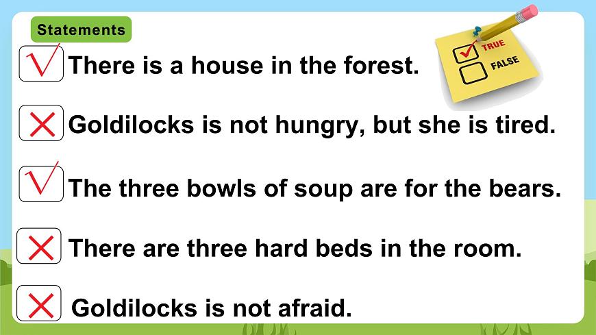 牛津譯林版英語(yǔ)五上 Unit 1  Goldilock and the three bears Grammar time課件第4頁(yè)