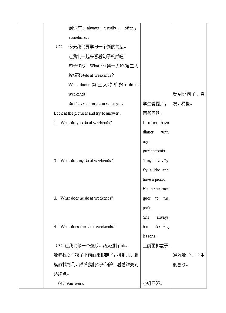 牛津译林版英语五上五上Unit7 At weekends 第2课时 Grammar time sound time(课件+教案+练习+素材)03