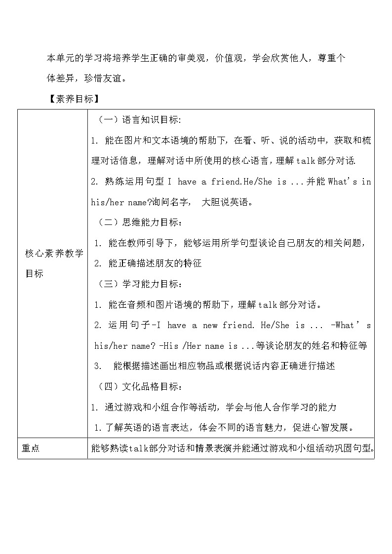 【教-学-评一体】人教版英语四年级上册-Unit 3 My friends PA let's talk(课件+教案+习题)02