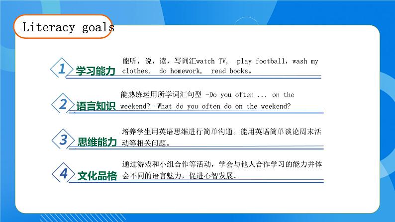 【教-学-评一体】人教版英语五年级上册-Unit 2 My week PB Let's learn(课件+教案+习题)04