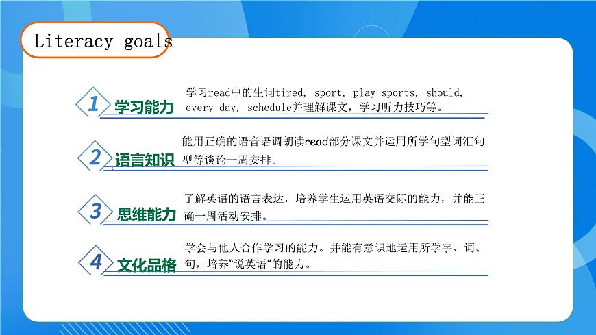 【核心素養(yǎng)】人教版英語(yǔ)五年級(jí)上冊(cè)-Unit 2 My week PB Read and write &PC story time（課件）第4頁(yè)