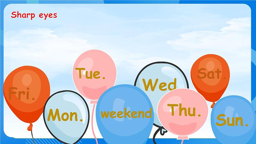 【核心素養(yǎng)】人教版英語(yǔ)五年級(jí)上冊(cè)-Unit 2 My week PB Read and write &PC story time（課件）第7頁(yè)