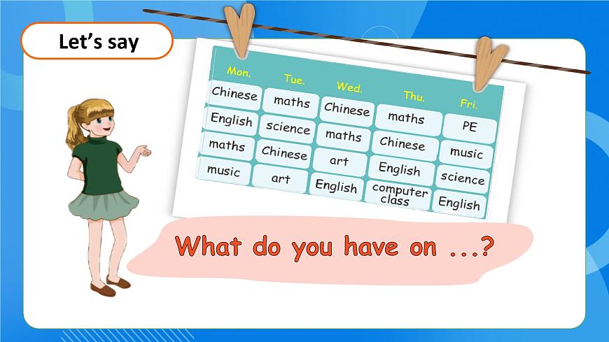 【核心素養(yǎng)】人教版英語(yǔ)五年級(jí)上冊(cè)-Unit 2 My week PB Read and write &PC story time（課件）第8頁(yè)