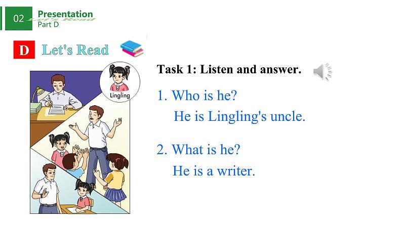 Unit 9 He's kind to Children. Period 2(课件)-2023-2024学年湘少版(三起)英语五年级下册06