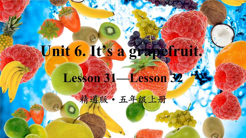 unit 6 It's a grapefruit. Lesson 31-32(课件)-2024-2025学年人教精通版英语五年级上册01