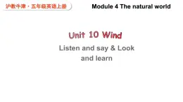 Module 4 The natural world Unit 10 Wind 第1课时（课件+素材）2024--2025学年 牛津上海版（三起）英语五年级上册