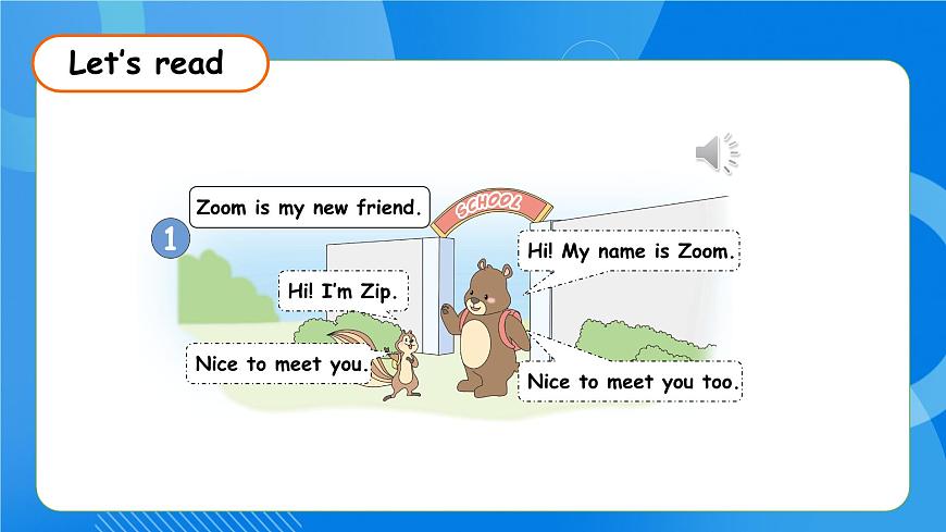 【核心素養(yǎng)】人教版英語三年級上冊-Unit 1 Making friends Part C 第8課時 Reading time課件第7頁