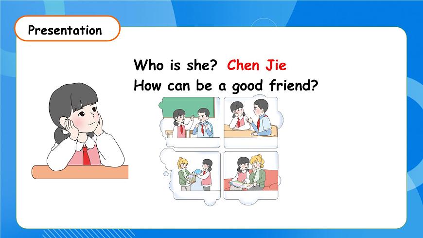 【核心素養(yǎng)】人教版英語三年級上冊-Unit 1 Making friends Part B Let's learn & Listen and chant課件第6頁