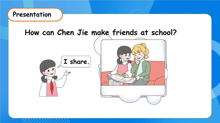 【核心素養(yǎng)】人教版英語三年級上冊-Unit 1 Making friends Part B Let's learn & Listen and chant課件第8頁
