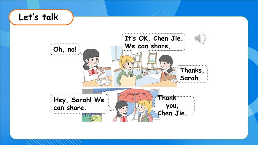 【核心素養(yǎng)】人教版英語三年級上冊-Unit 1 Making friends Part B Let's talk & Look and match課件第8頁
