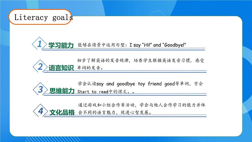 【核心素養(yǎng)】人教版英語三年級上冊-Unit 1 Making friends Part B Start to read課件第4頁