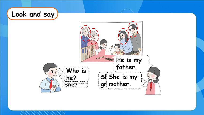 【核心素養(yǎng)】人教版英語(yǔ)三年級(jí)上冊(cè)-Unit 2 Different families Part A Let's learn & Listen and do課件（課件）第8頁(yè)
