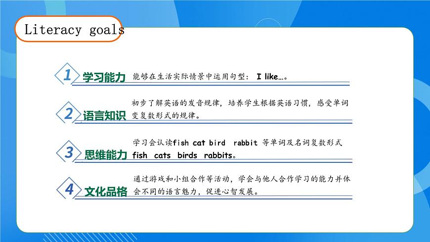 【核心素養(yǎng)】人教版英語三年級(jí)上冊(cè)-Unit 3 Amazing animals Part A  Let's learn & Listen and do課件第4頁