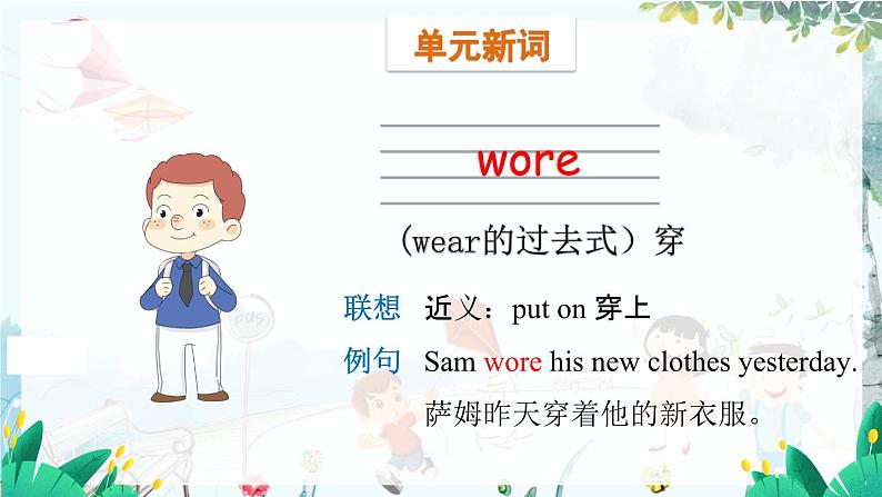 英语外研版一起4年级上册 Module 5 Unit 2 I wore warm clothes PPT课件03