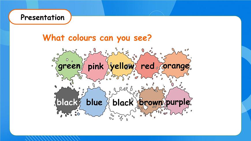 【核心素養(yǎng)】人教版英語三年級(jí)上冊-Unit 5 The colourful world  Part C Project課件第7頁