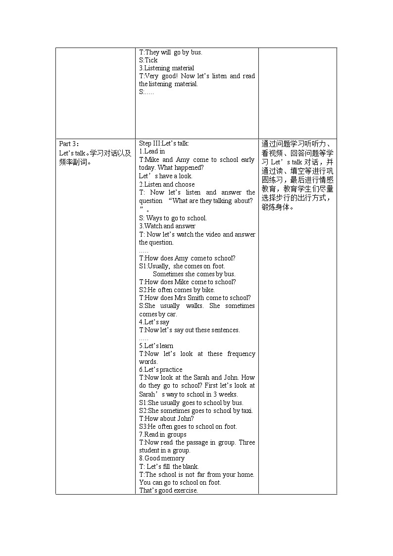 【核心素养】人教PEP版英语六年级上册 Unit 2(第2课时) Part A Let's try&Let's talk 教学课件+同步教案+同步练习+任务单+同步教案02