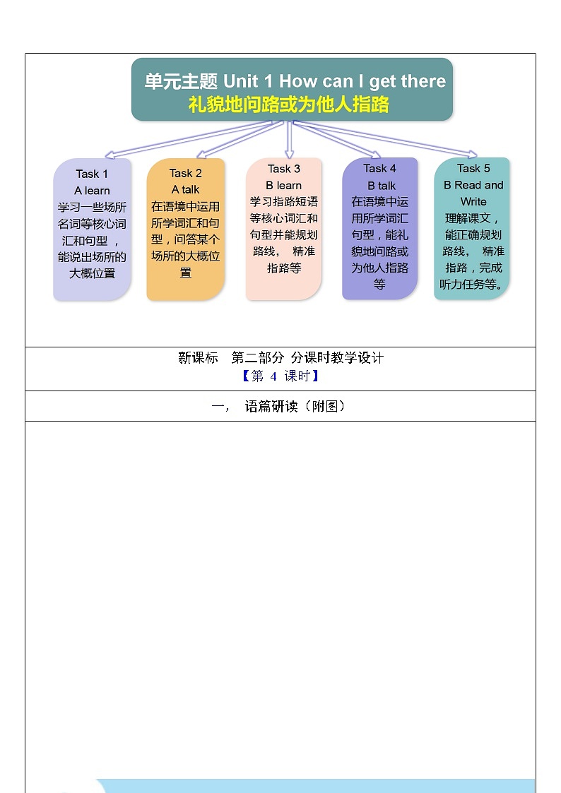 【核心素養(yǎng)新課標】Unit 1 How can I get there PB let's talk單元教案第3頁