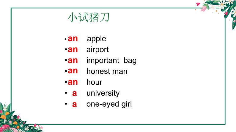 译林版小学英语语法:冠词课件08