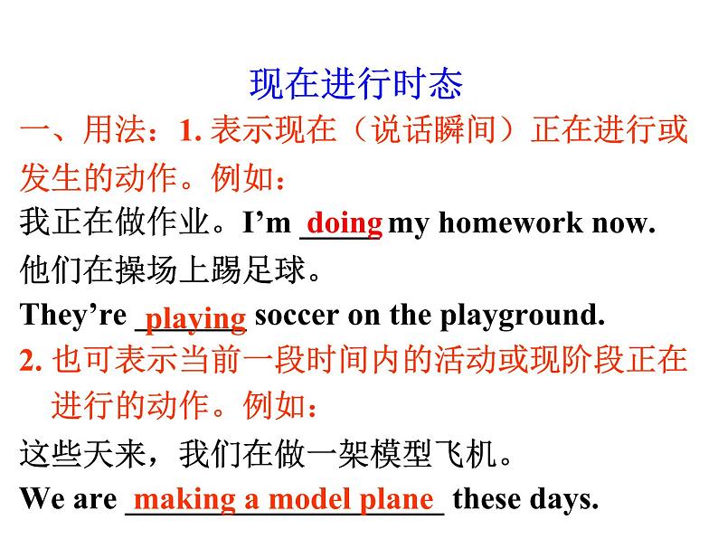 译林版小升初英语语法:现在进行时语法课件第2页