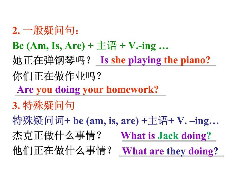 译林版小升初英语语法:现在进行时语法课件第4页