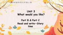 小學(xué)英語人教版 (PEP)五年級(jí)上冊(cè)Unit 3 What would you like? Part B授課ppt課件