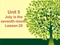 Unit 5 July is the seventh month. Lesson 25（课件）-2024-2025学年人教精通版英语六年级上册1