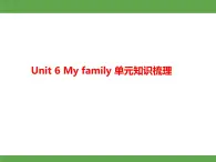 Unit 6 My family 单元知识梳理 授课课件