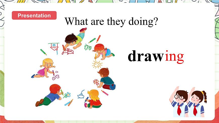 外研版英語四年級上冊Module 3 Unit 2 《What's the elephant doing》 課件第4頁