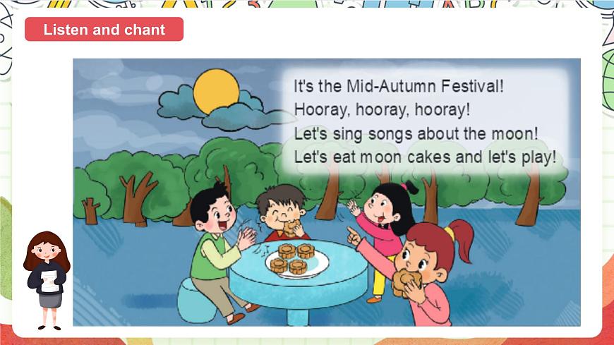 外研版英語四年級上冊Module 6 Unit 2 《Happy Mid-Autumn Festival 》 課件第5頁