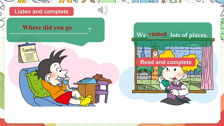 外研版英語五年級上冊 Module 3 Unit 1 《Where did you go？》課件第6頁