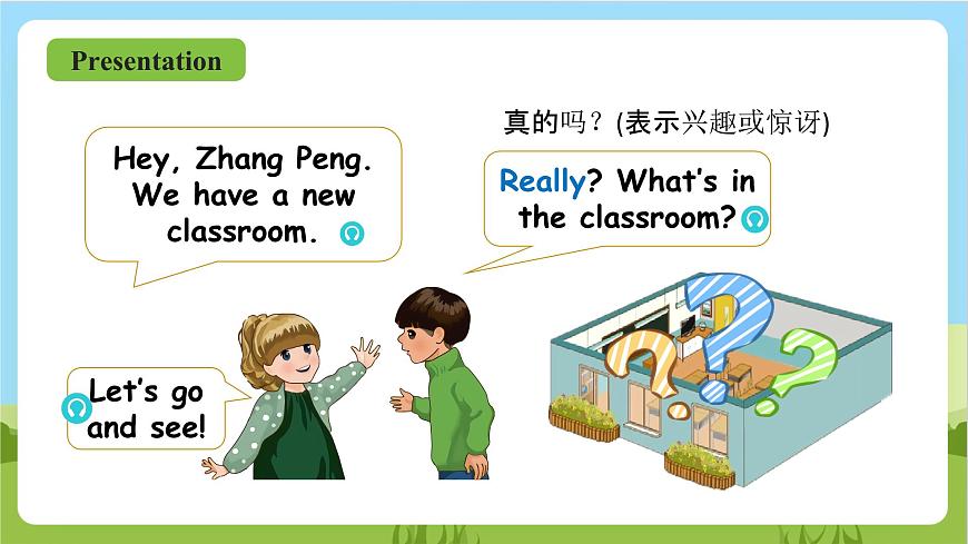 人教版英語四年級上冊Unit 1 《My classroom PA Let's talk》課件第6頁