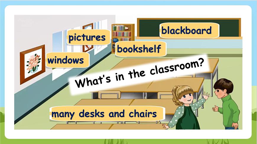人教版英語四年級上冊Unit 1 《My classroom PA Let's talk》課件第7頁
