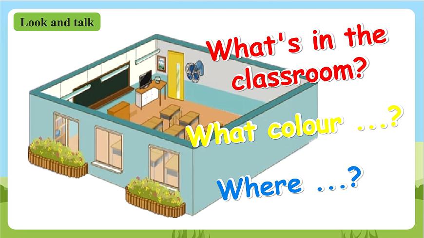 人教版英語四年級上冊Unit 1 《My classroom PB Let's talk》 課件第5頁