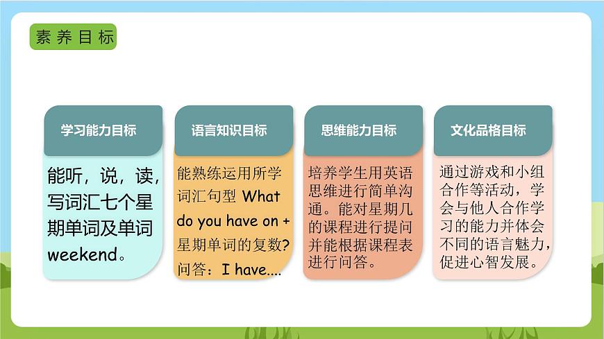 人教版英語五年級(jí)上冊(cè)Unit 2 《My week PA Let's learn》課件第3頁