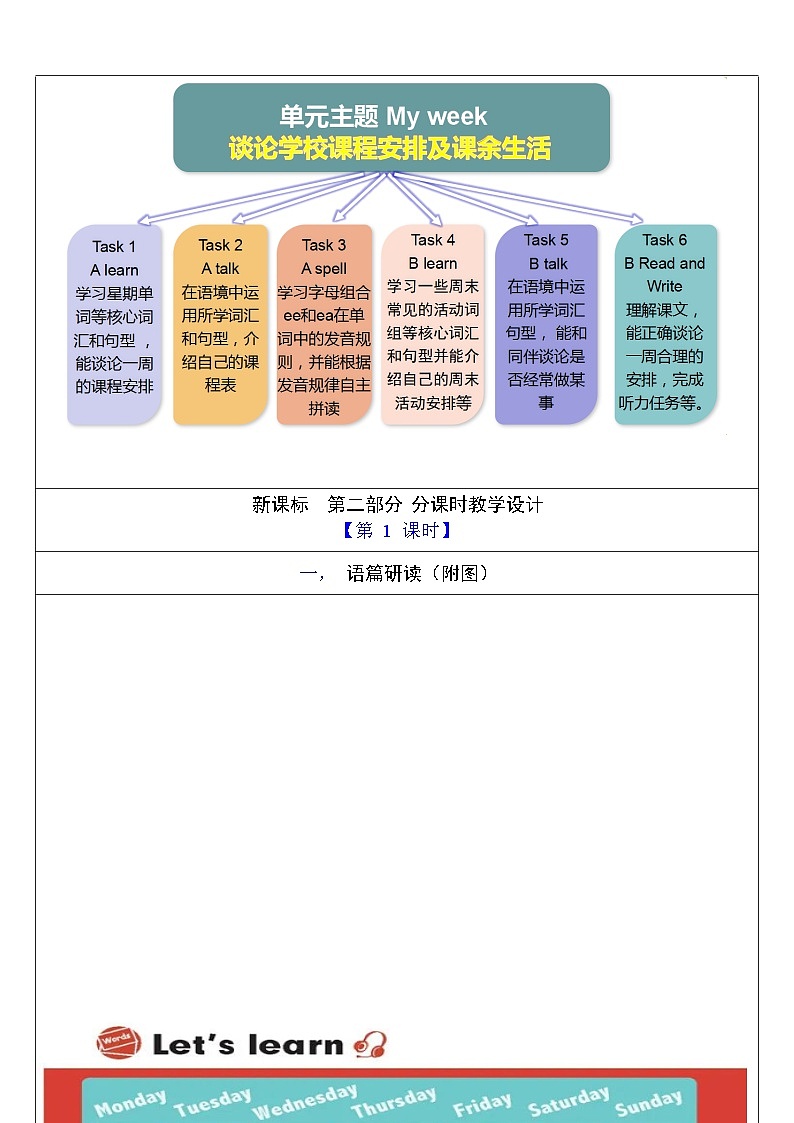 人教版英语五年级上册Unit 2 《My week PA Let's learn》课件+单元整体教案+动画素材03