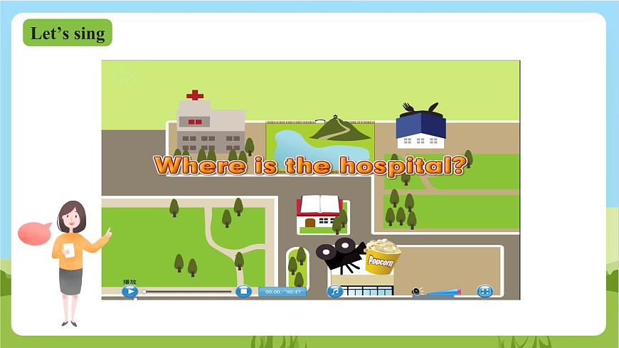人教版英語六上Unit 1 《How can I get there PA Let's learn》 課件第2頁