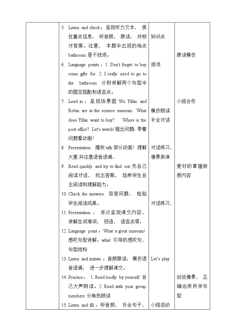 人教版英語六上Unit 1《 How can I get there PA Let's talk》教案第2頁