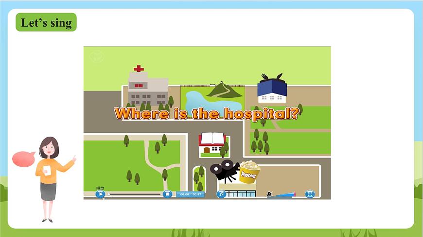 人教版英語六上Unit 1《 How can I get there PA Let's talk》 課件第2頁