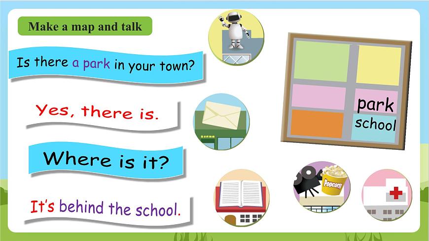 人教版英語(yǔ)六上Unit 1 《How can I get there PB Let's learn 》課件第4頁(yè)
